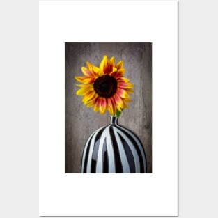 Autumn Sunflower In Graphic Vase Posters and Art